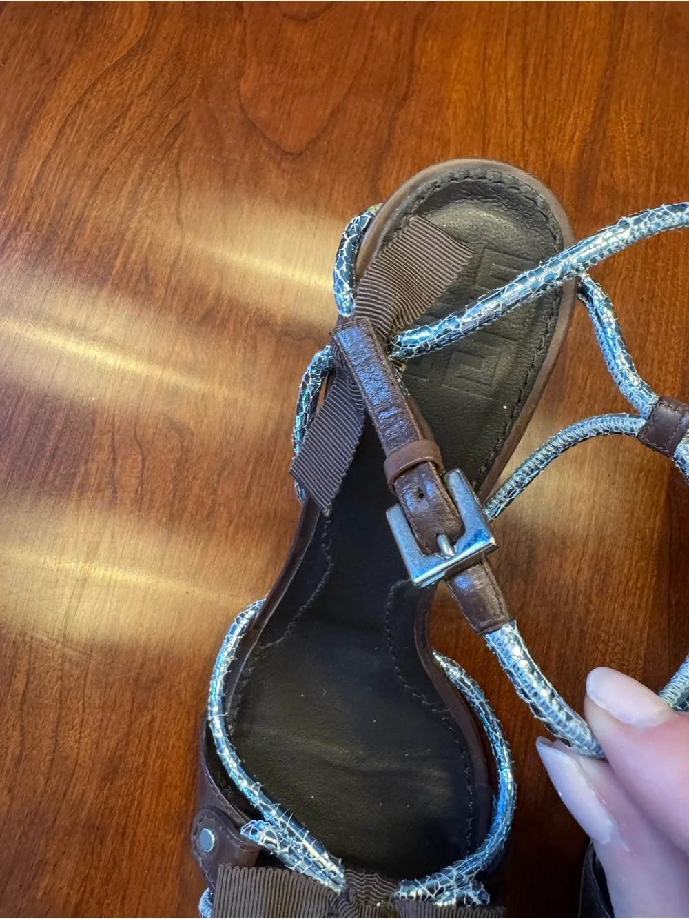 VINTAGE GIVENCHY Metallic Sandals